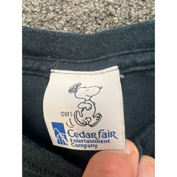 Cedar Fair Point Black Snoopy What A Day 100% Cotton Charlie Brown T-shirt 3XL - Picture 5 of 8